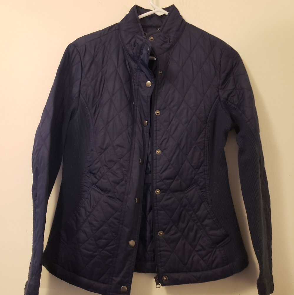 Navy quilted jacket